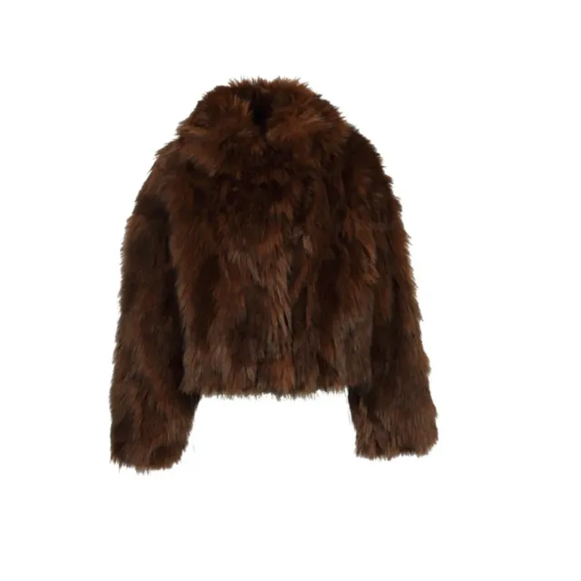 Oakwood Stacy 65304 veste fausse fourrure cuivre col large