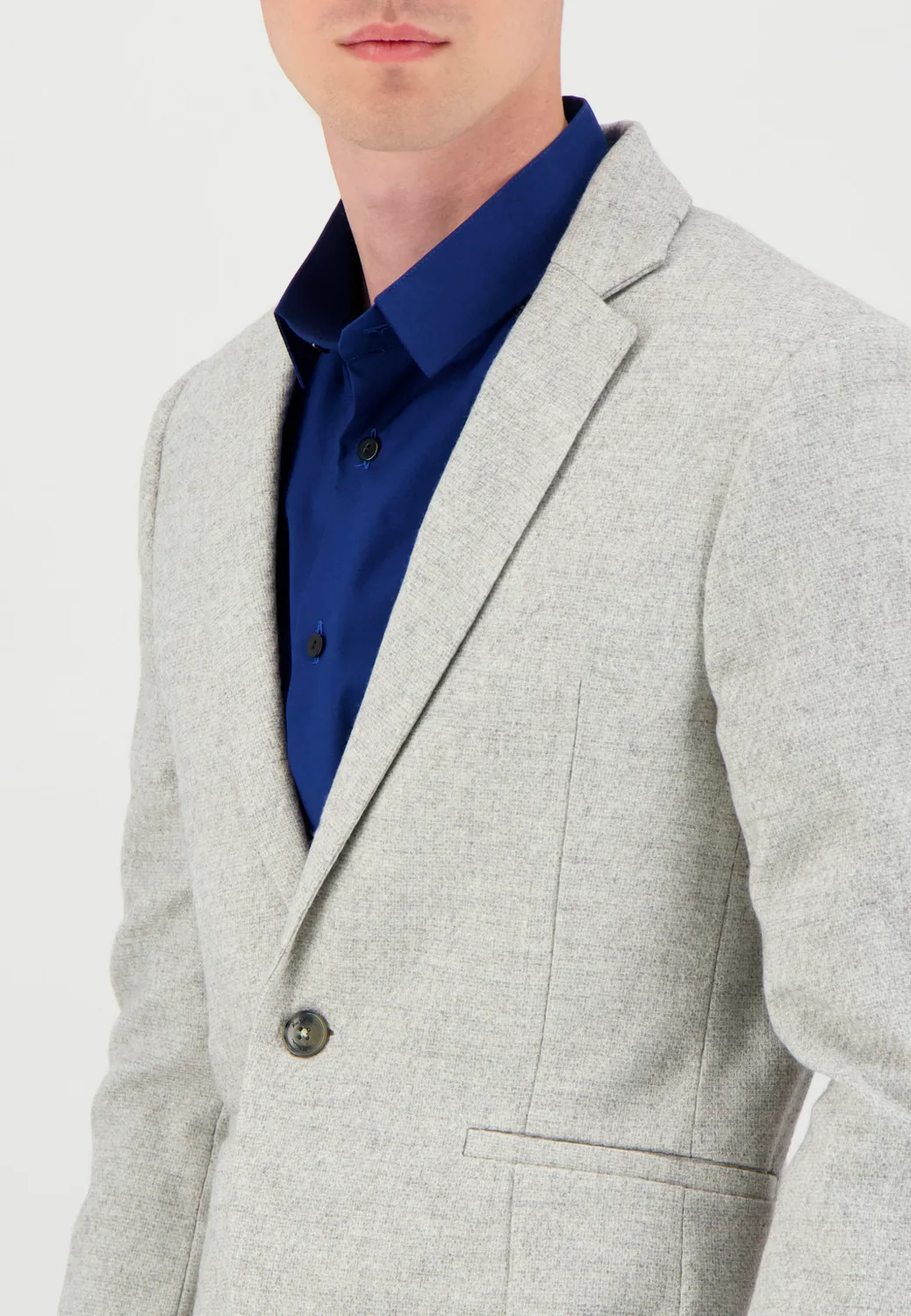 Pierre Talamon veste gris argent coupe droite