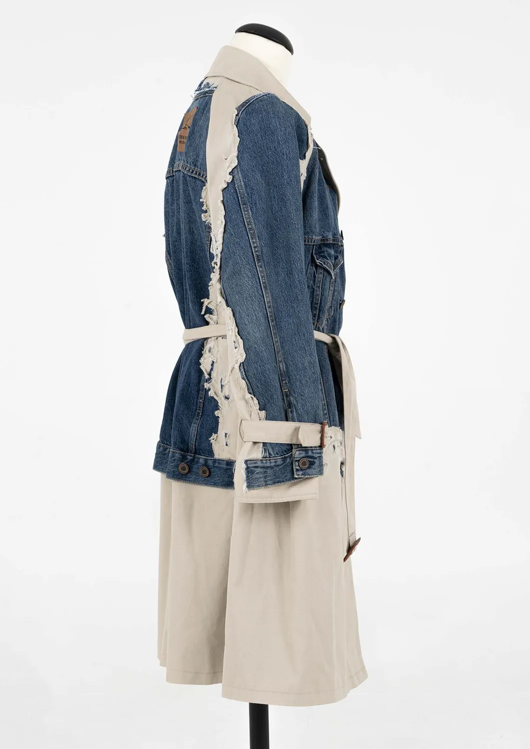 Paolo Leduc Trench Coat Denim manteau S crème et jean