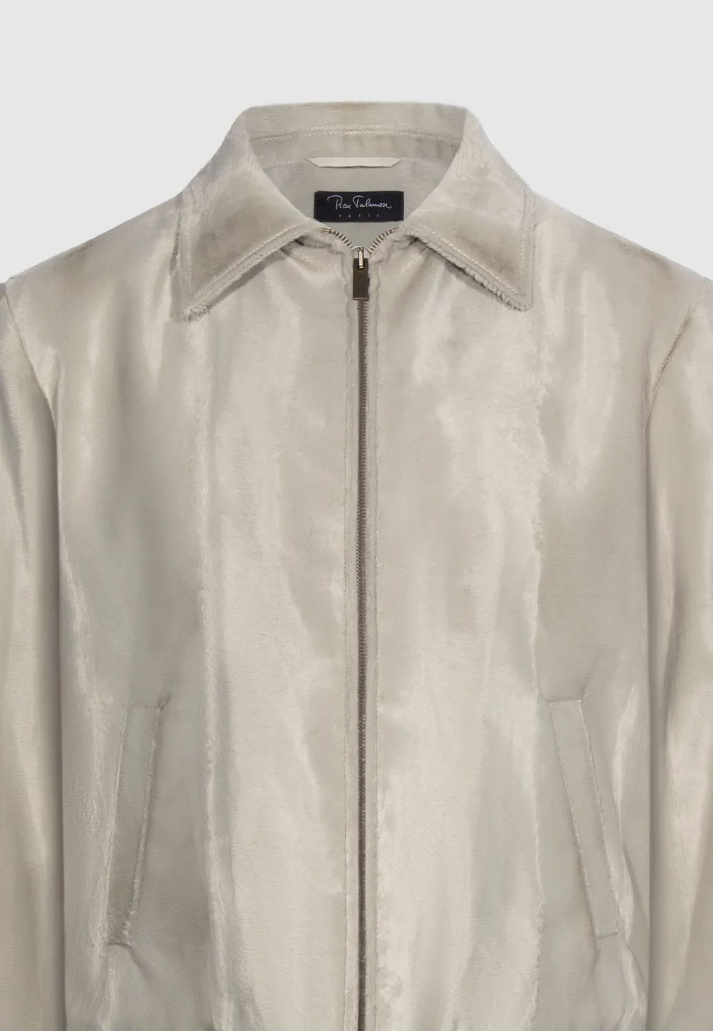 Pierre Talamon Façon Poulain blouson beige zippé