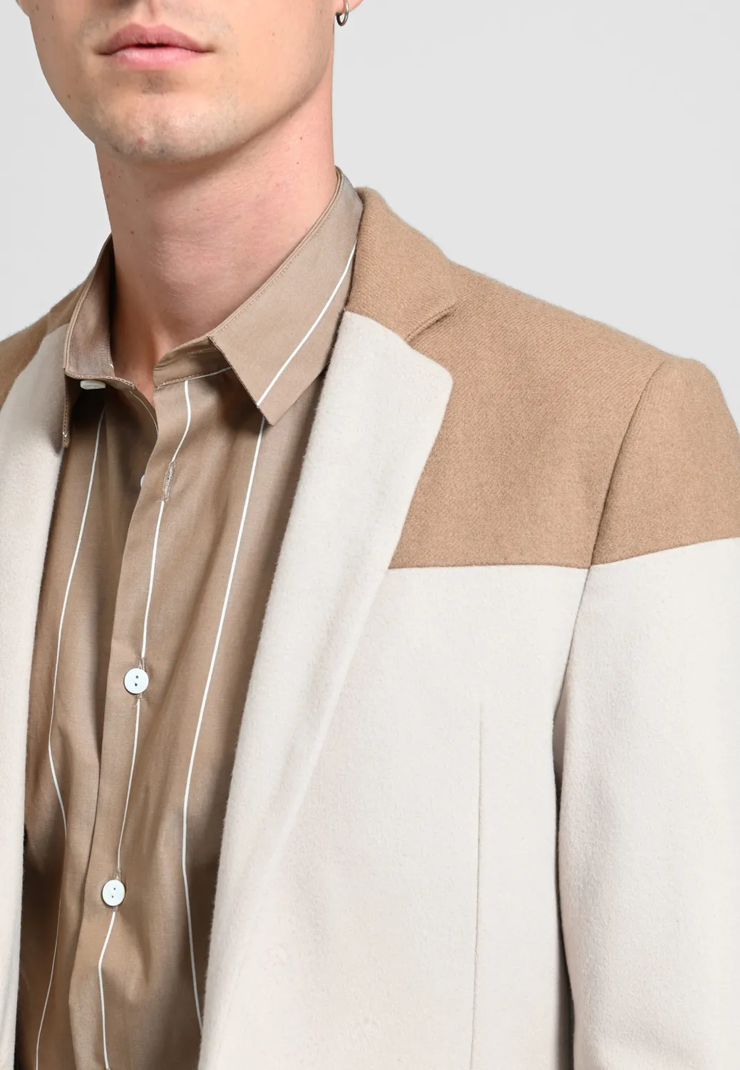 Pierre Talamon veste bicolore beige pret a porter
