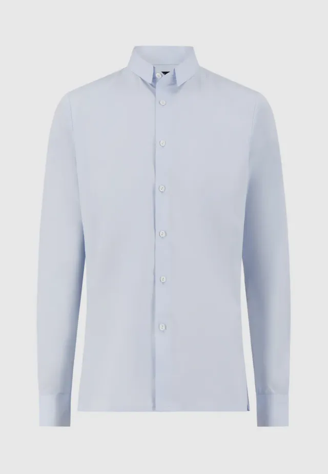 Pierre Talamon Prince chemise ciel cintrée coton