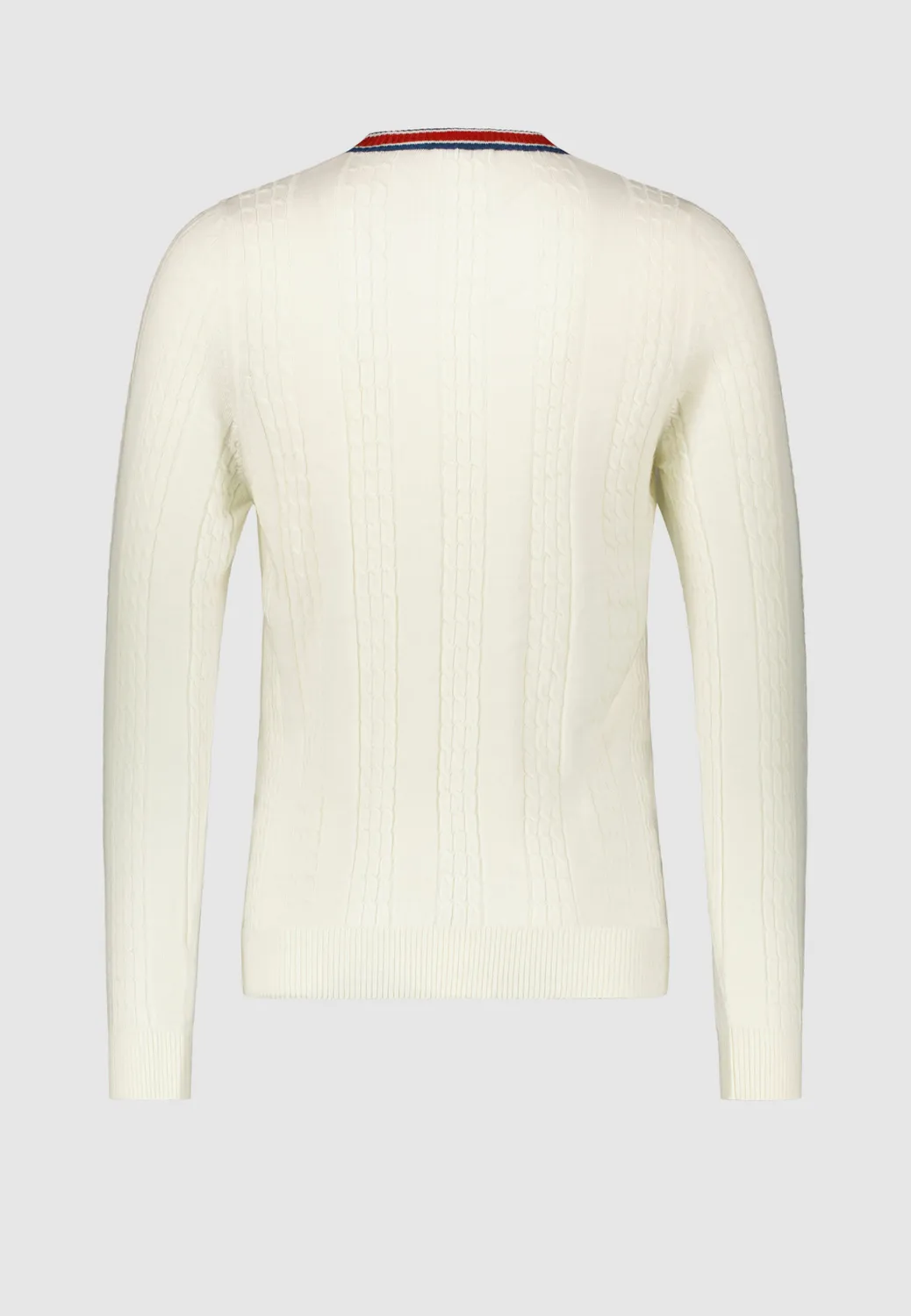 Pierre Talamon pull torsadé blanc maille