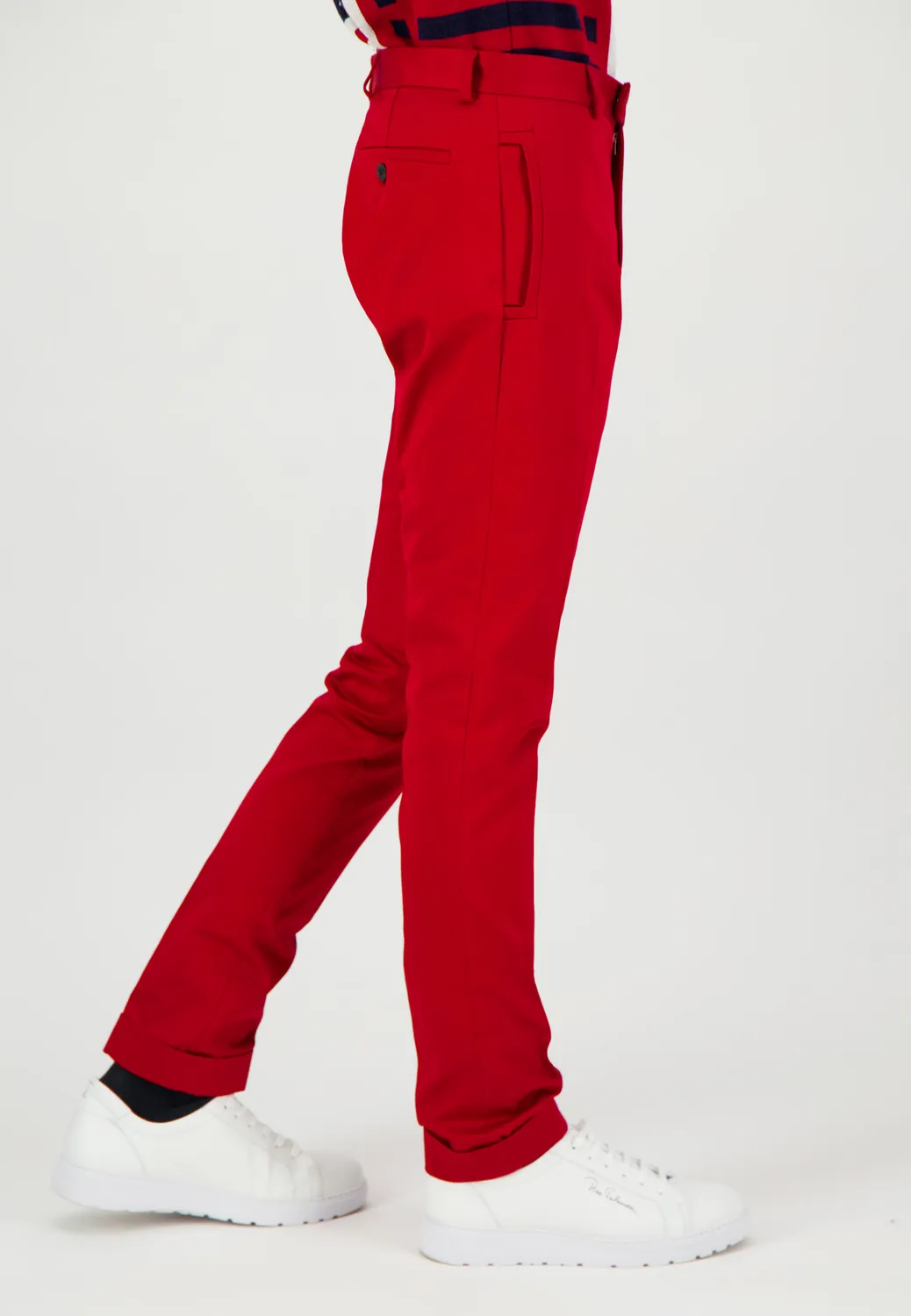 Pierre Talamon R11 pantalon rouge uni