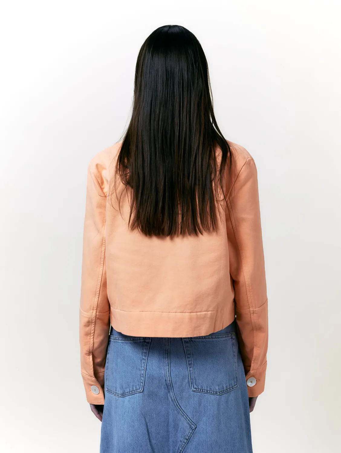 Cotelé Paris Veste Daisy Pêche toile coton