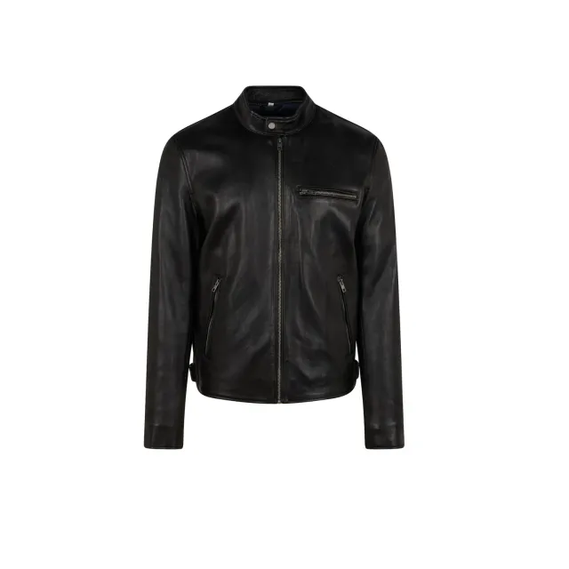 Oakwood Kevin 65086 blouson cuir noir col montant