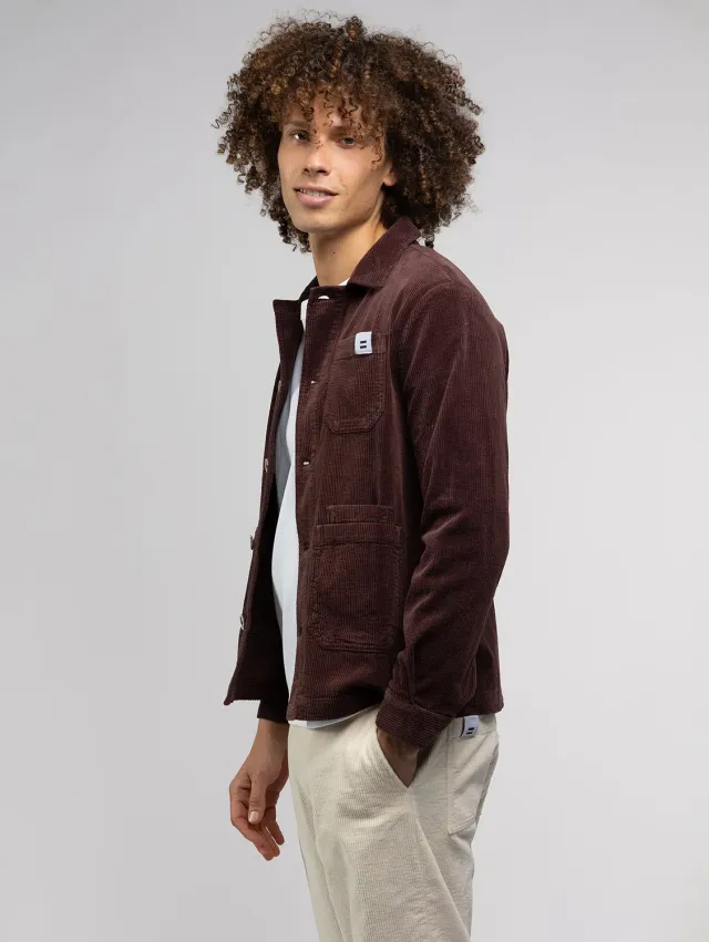 Cotelé Paris Veste Worker Chocolat velours bio