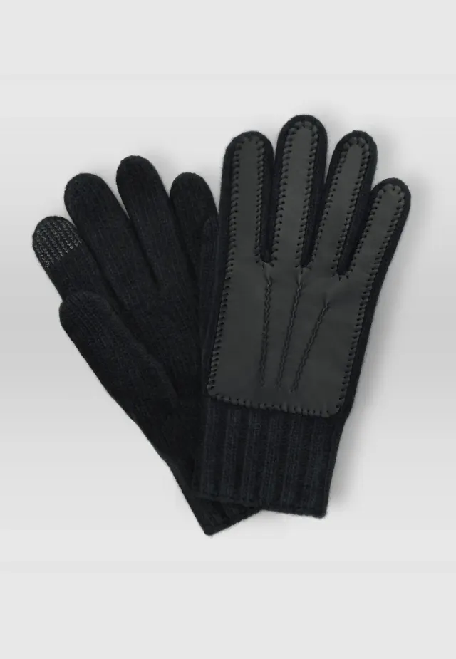 Pierre Talamon Noir gants homme hiver