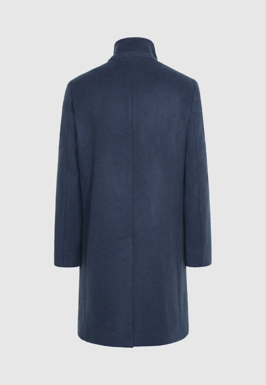Pierre Talamon col officier manteau bleu gris laine