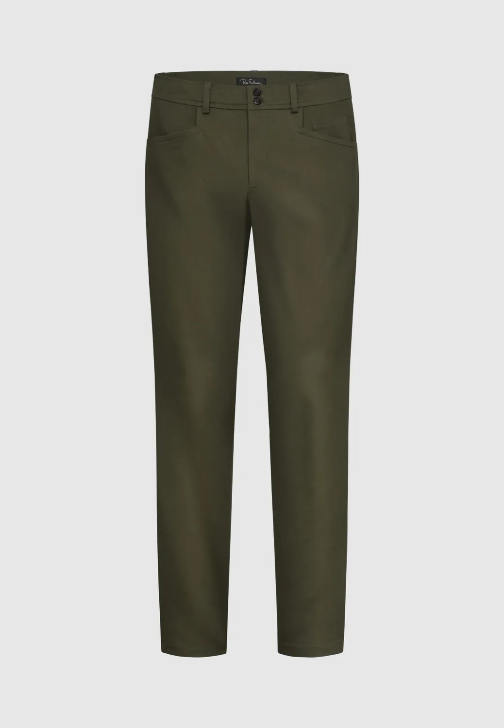 Pierre Talamon chino pantalon coton kaki coupe droite