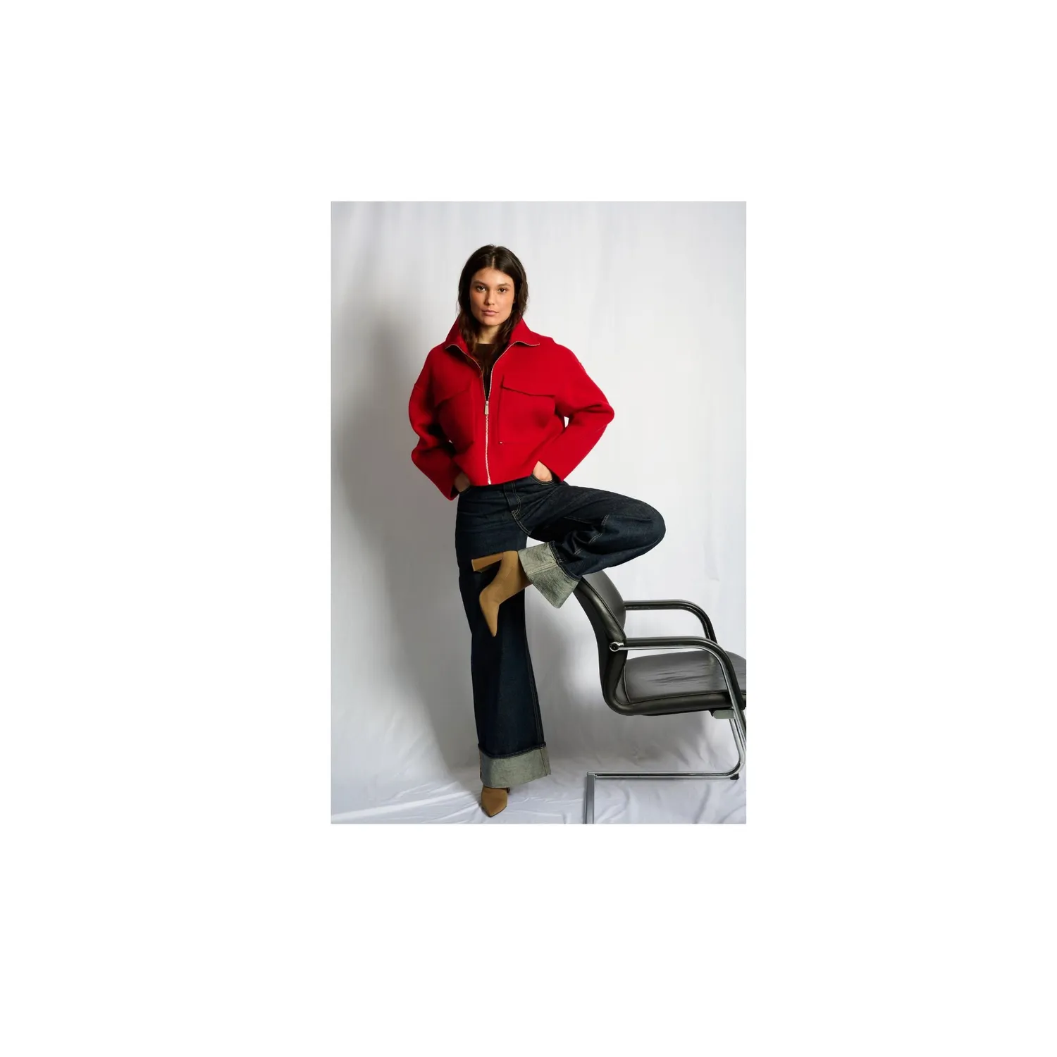 Oakwood Gigi 65354 veste rouge 100% laine