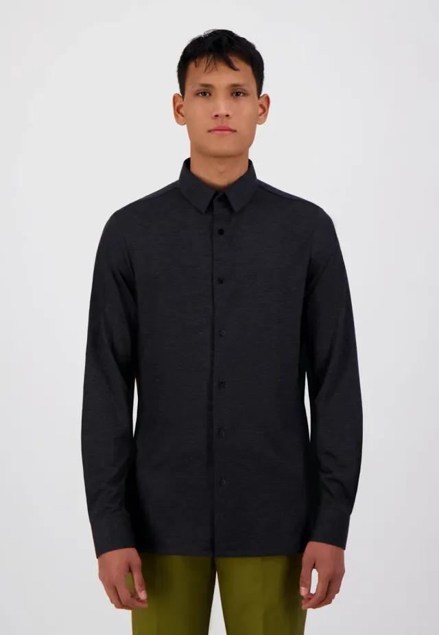 Pierre Talamon Jersey chemise anthracite jersey