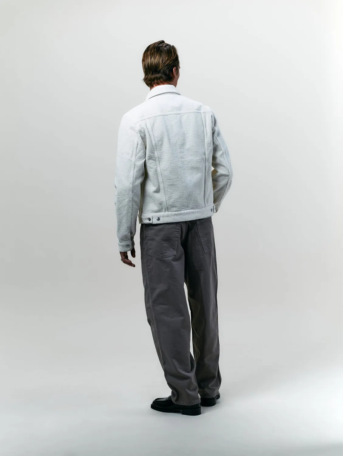 Cotélé Paris Jim veste trucker écrue velours