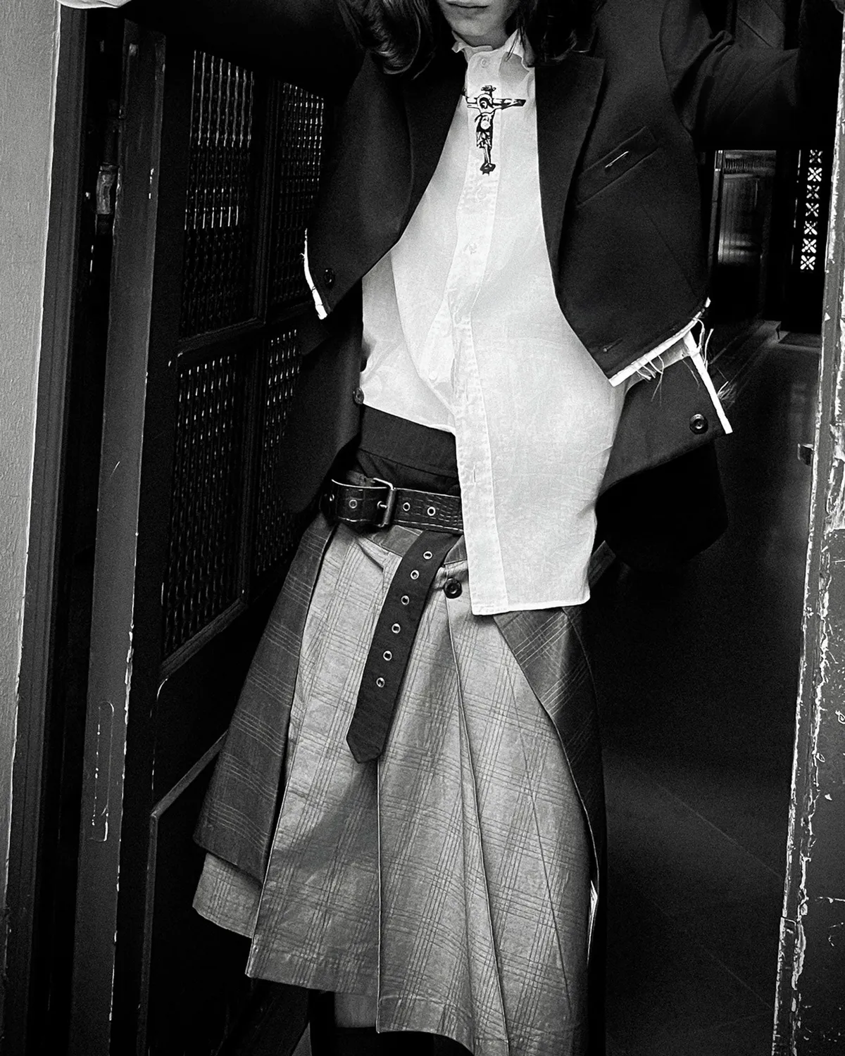 Paolo Leduc Hybrid jupe kilt réglable plissée