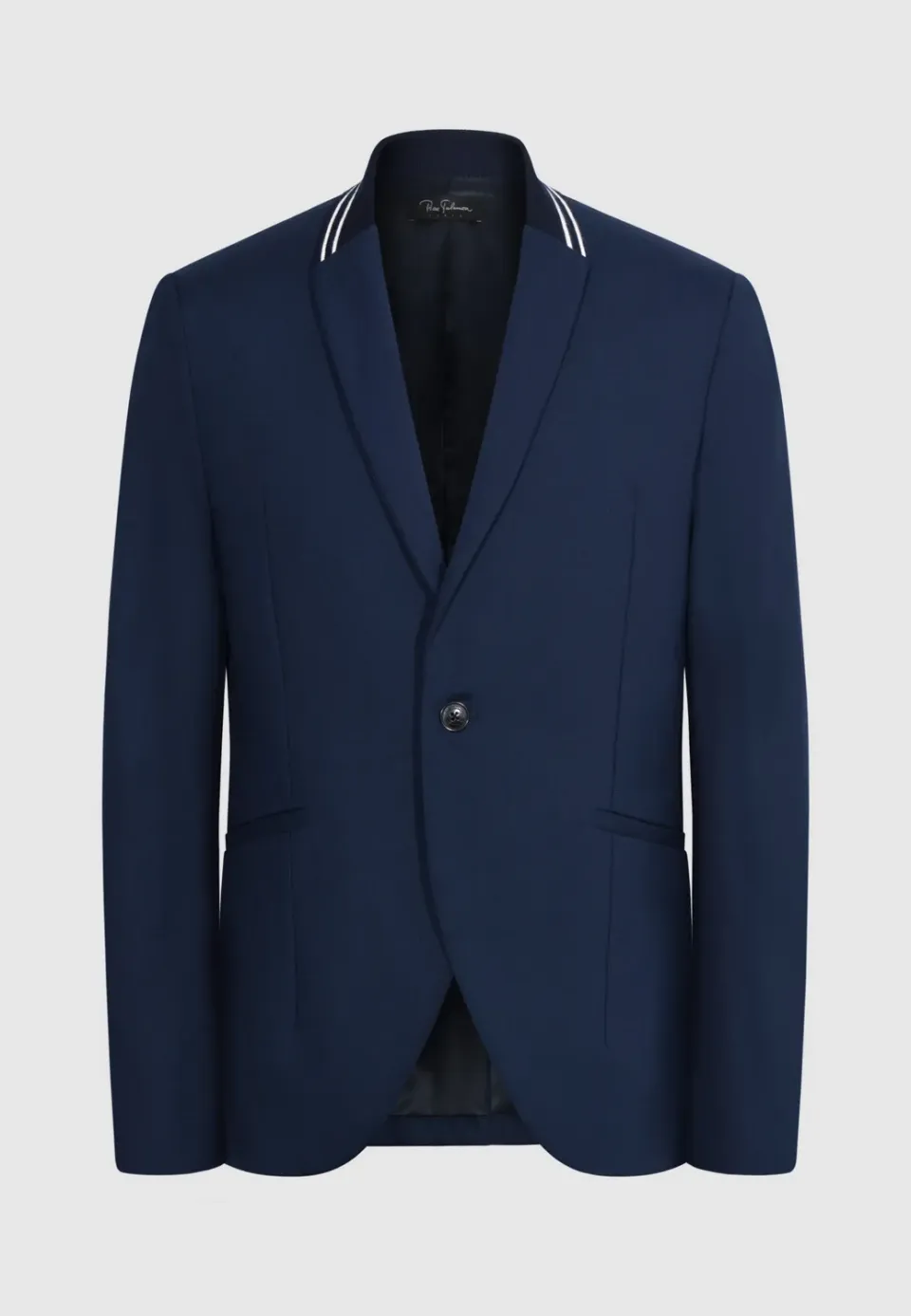 Pierre Talamon Col Sport Navy veste marine laine