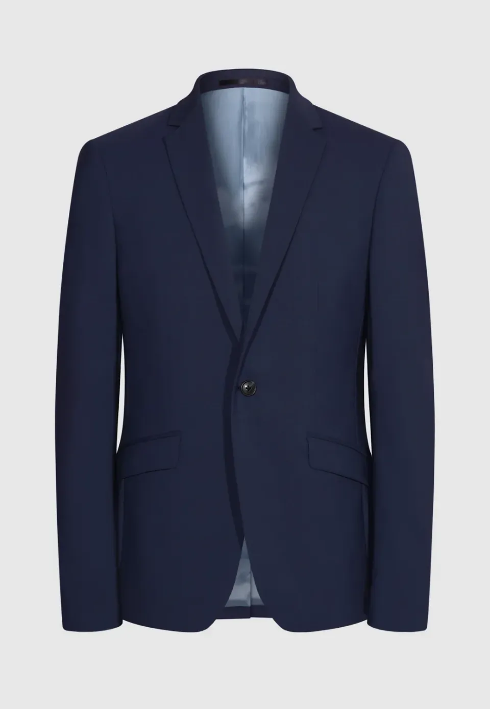 Pierre Talamon veste ajustée laine bleu nuit