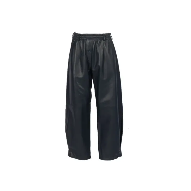 OAKWOOD MIA 65214 pantalon cuir bleu marine