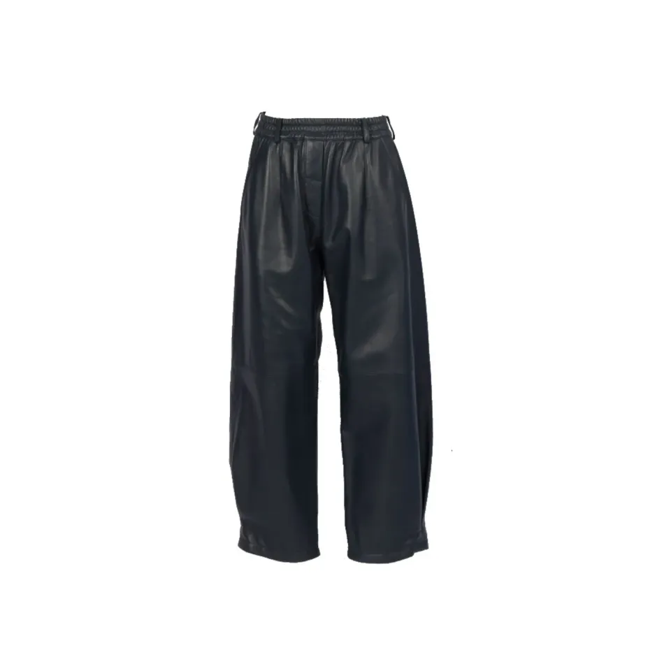 OAKWOOD MIA 65214 pantalon cuir bleu marine