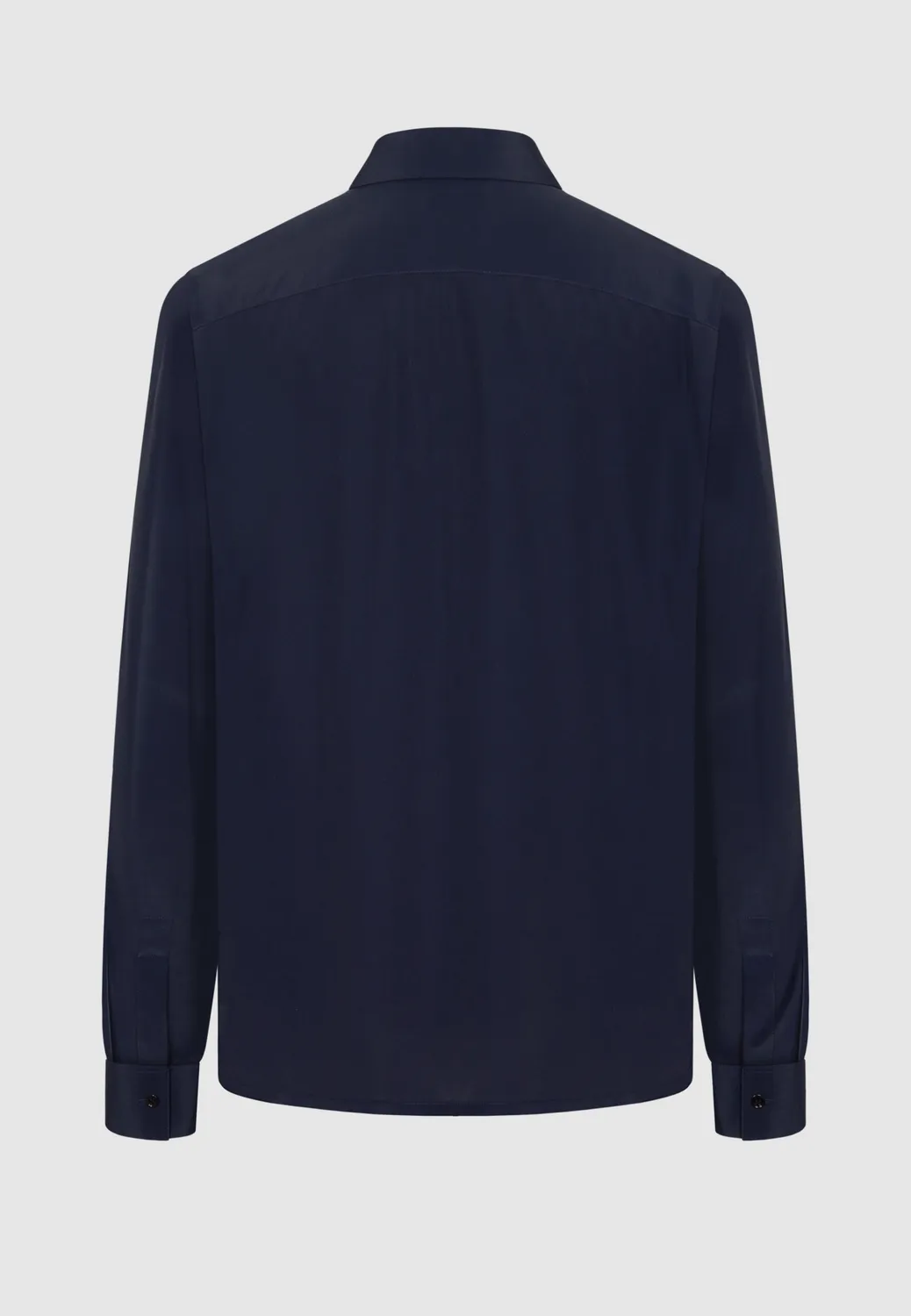 Pierre Talamon chemise crêpe fluide bleu marine