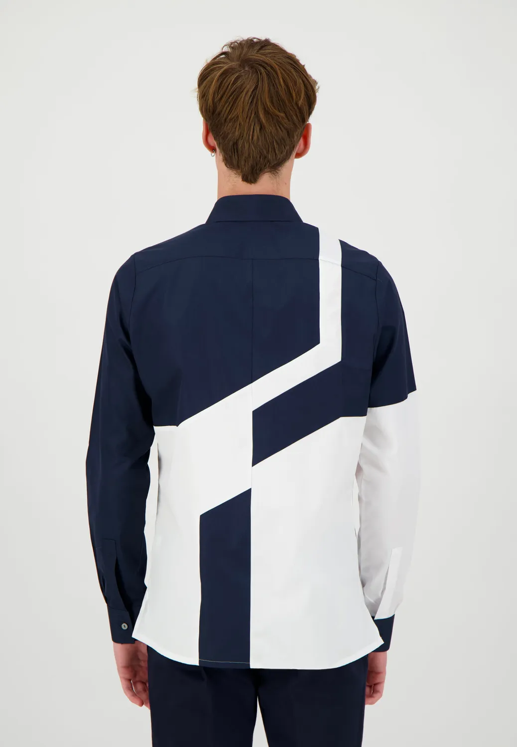 Pierre Talamon découpe bicolore chemise