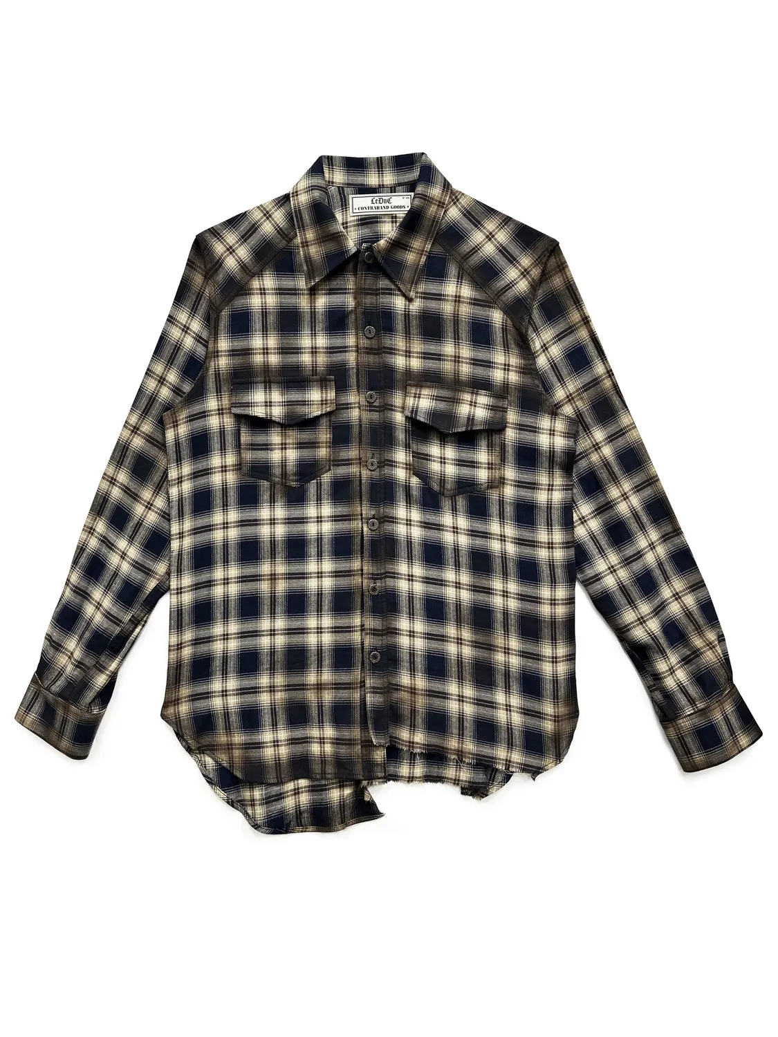 PAOLO LEDUC Lined Sins chemise coton effet usé S