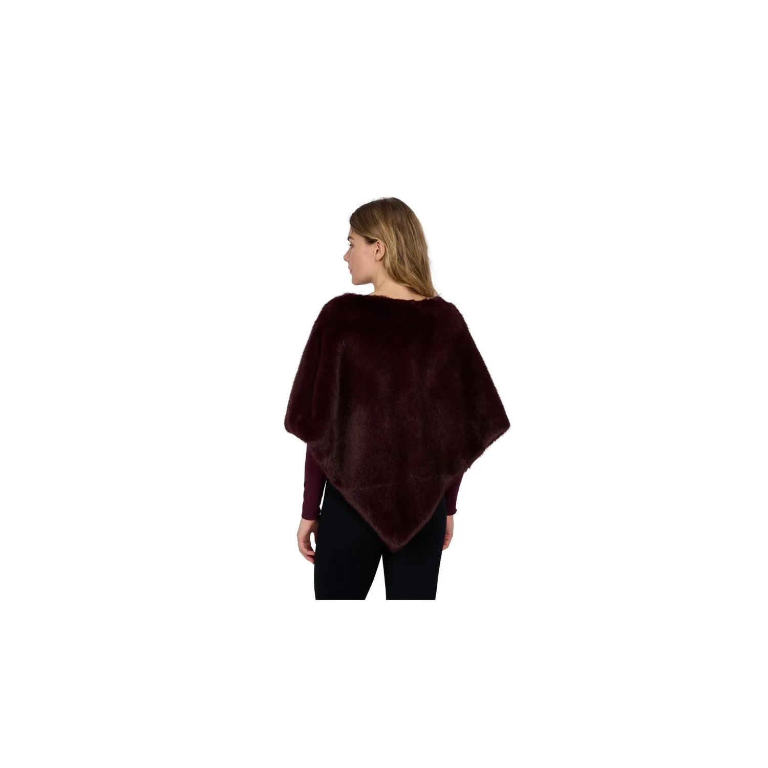 Oakwood Megève 65294 poncho fausse fourrure porto