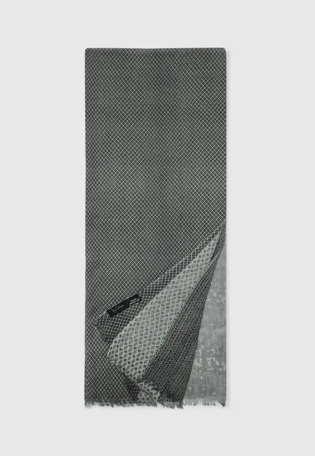Pierre Talamon étole à motifs gris et noir