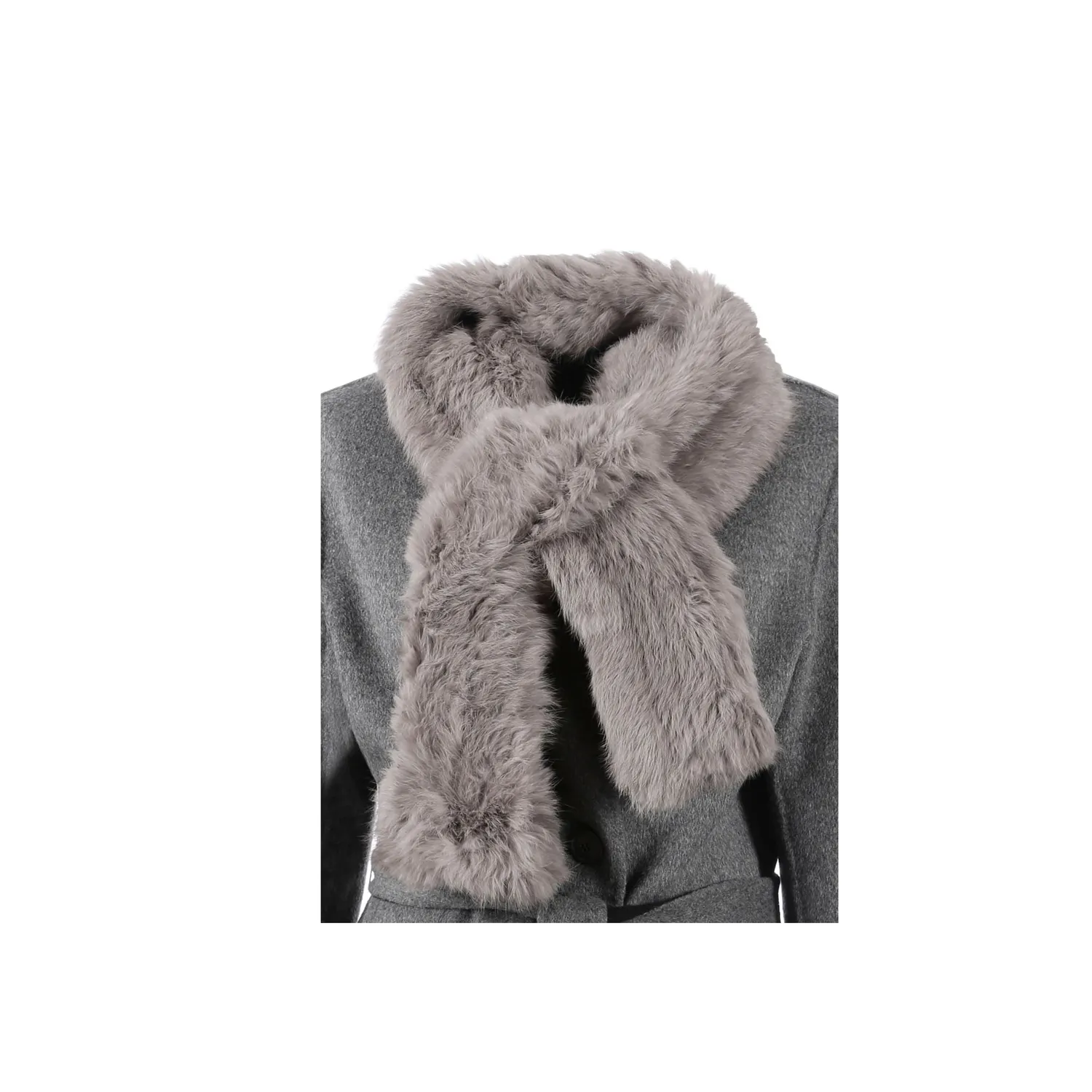 Oakwood Virtuose 63082 écharpe gris fourrure lapin