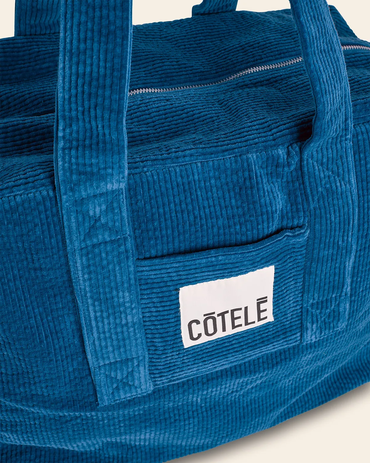 Cotelé Paris Bonny sac week-end pétrole coton bio