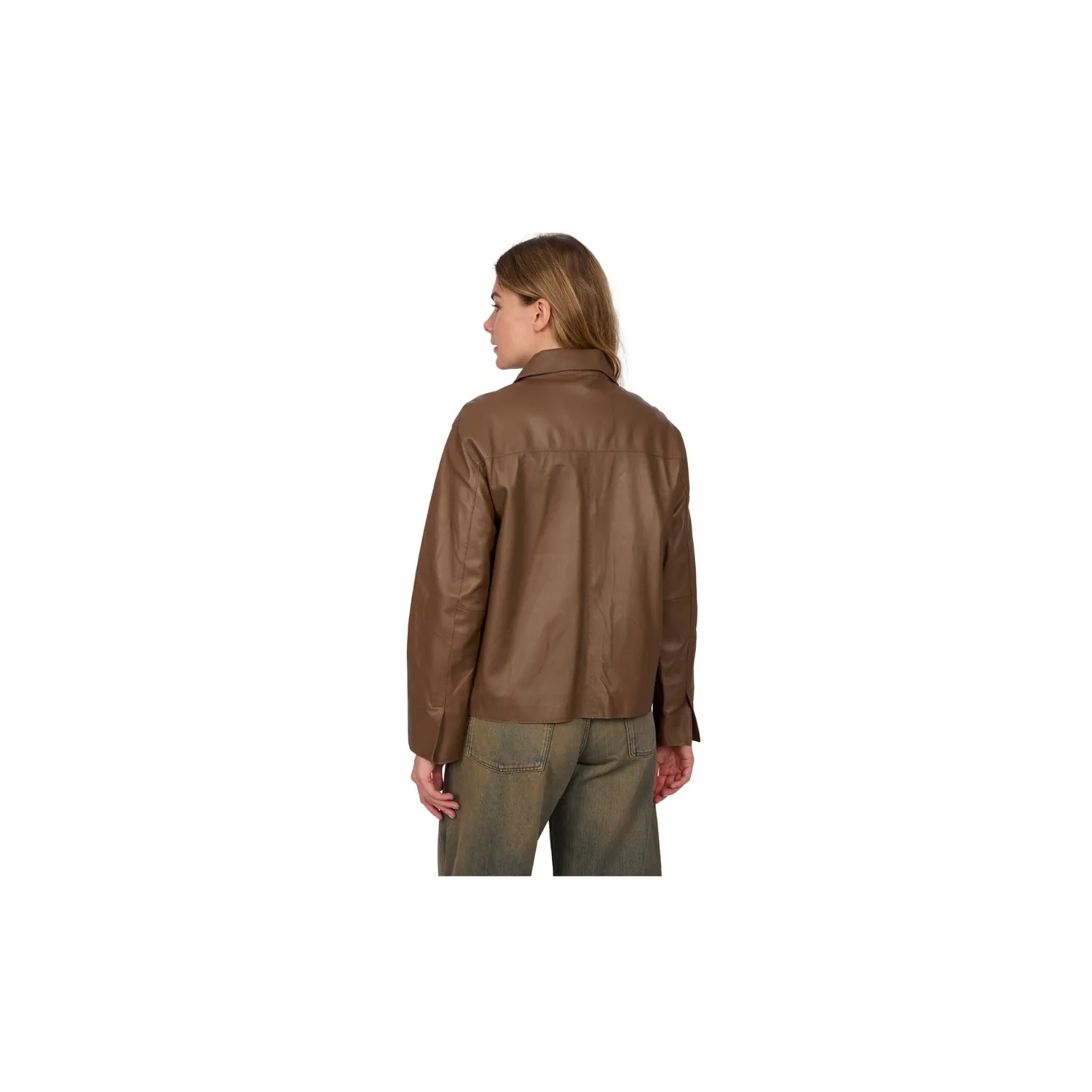 Oakwood Houston 65311 veste cuir mouton marron clair