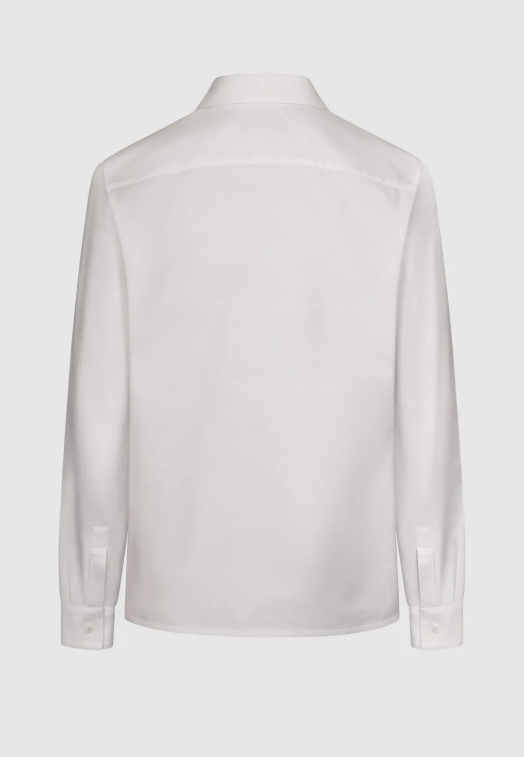 Pierre Talamon chemise col souple coton blanc texturée