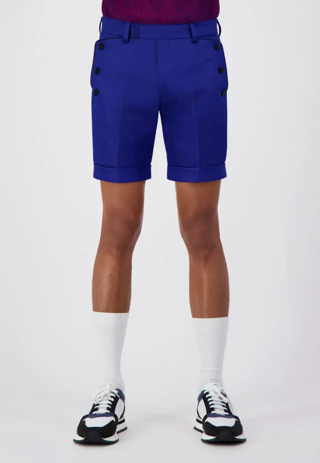 Pierre Talamon Xavier bermuda bleu homme