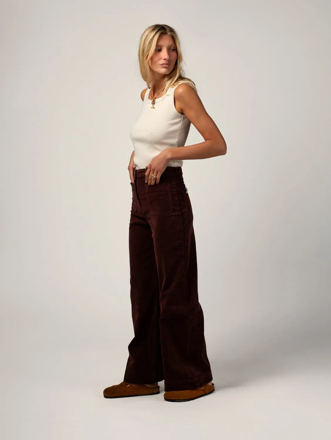 Cotélé Paris Jane pantalon velours chocolat