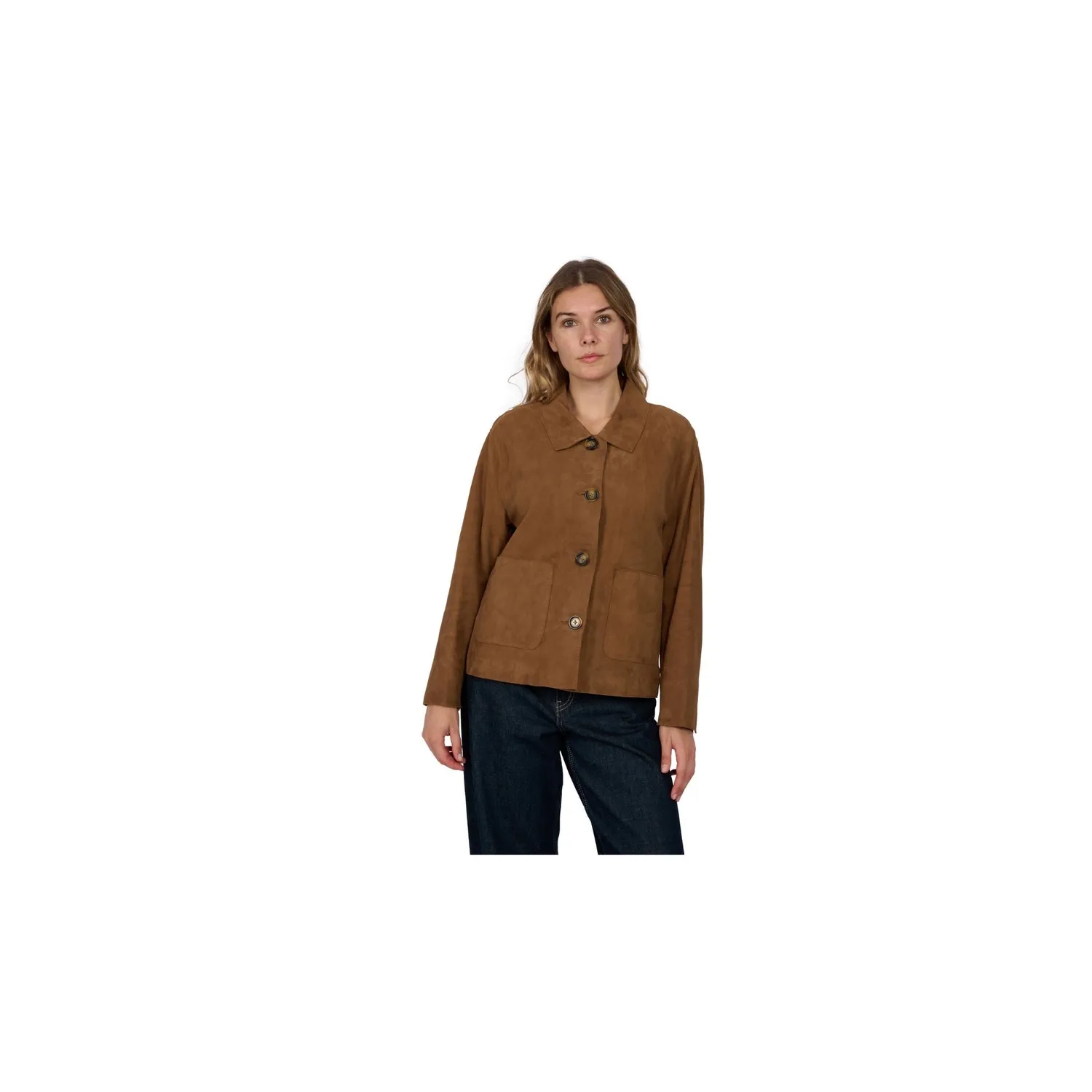 Oakwood Houston 65270 veste cuir velours marron clair