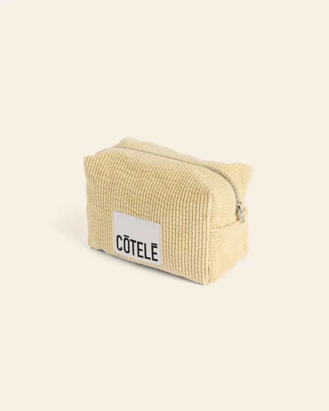 Cotelé Paris trousse de toilette cacahuète velours bio TU