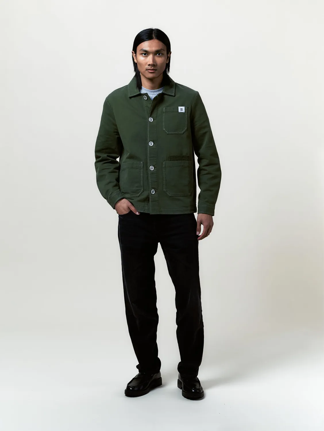 Cotélé Paris Worker veste toile olive coton bio