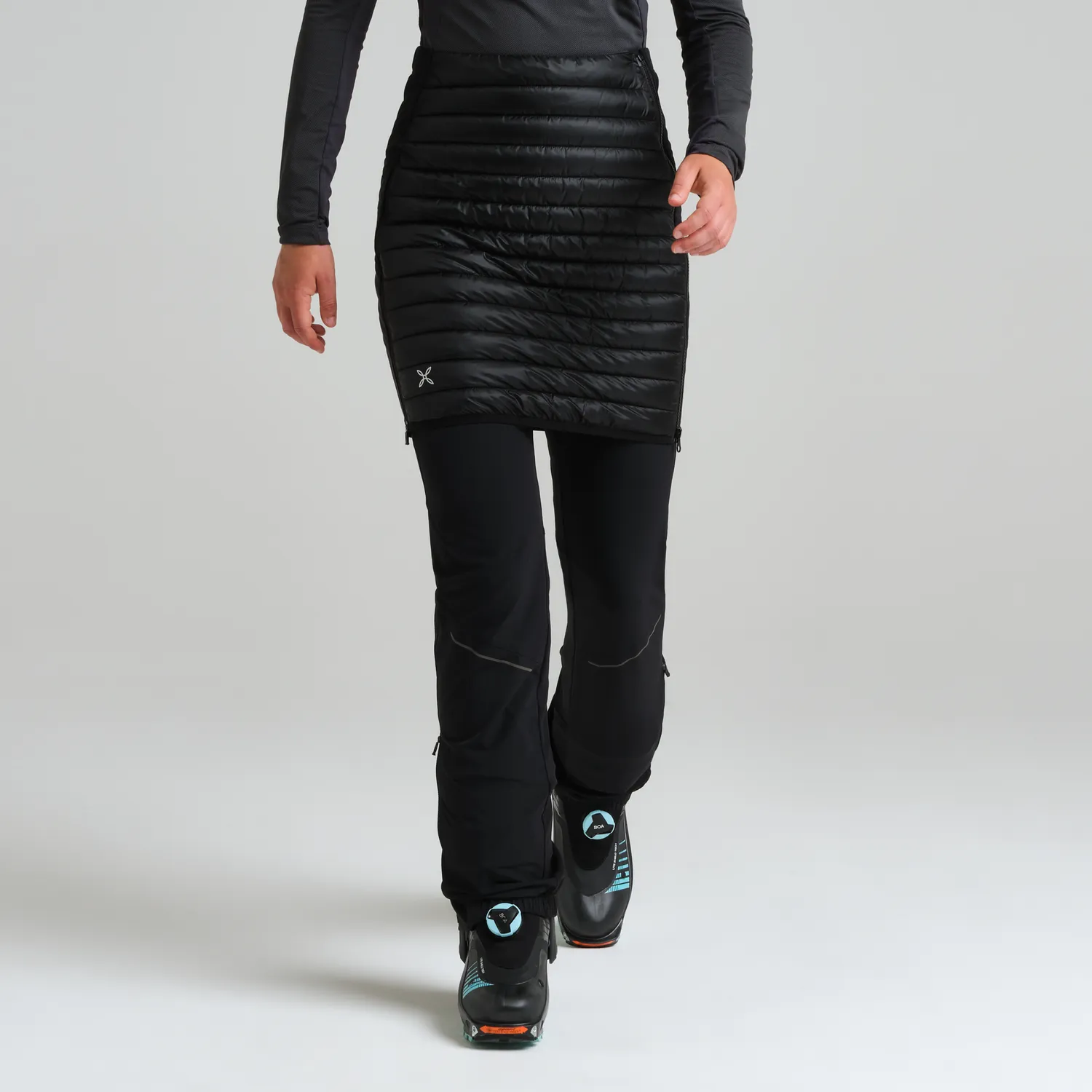 Montura Peak Hybrid jupe ski femme turquoise matelassée