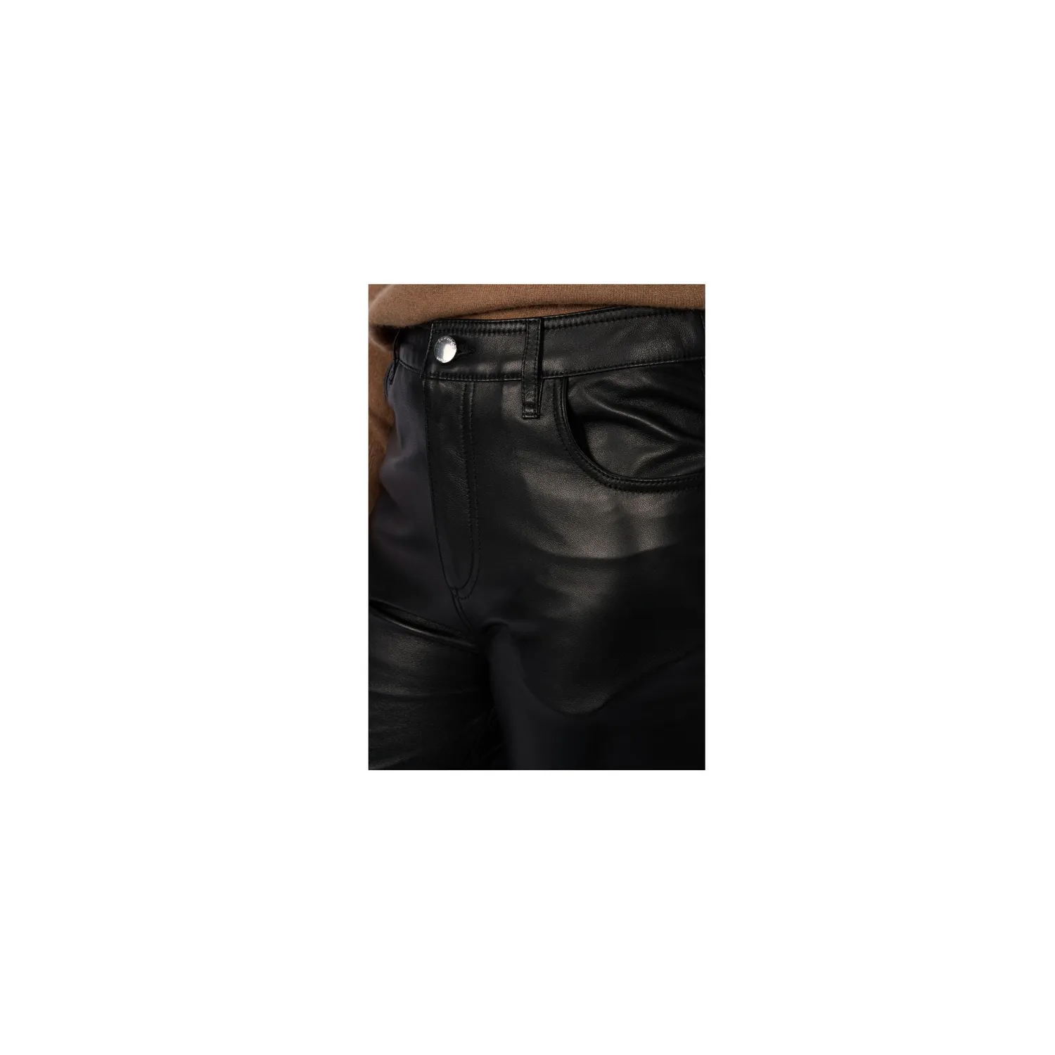 Oakwood Delph 65309 pantalon large cuir noir