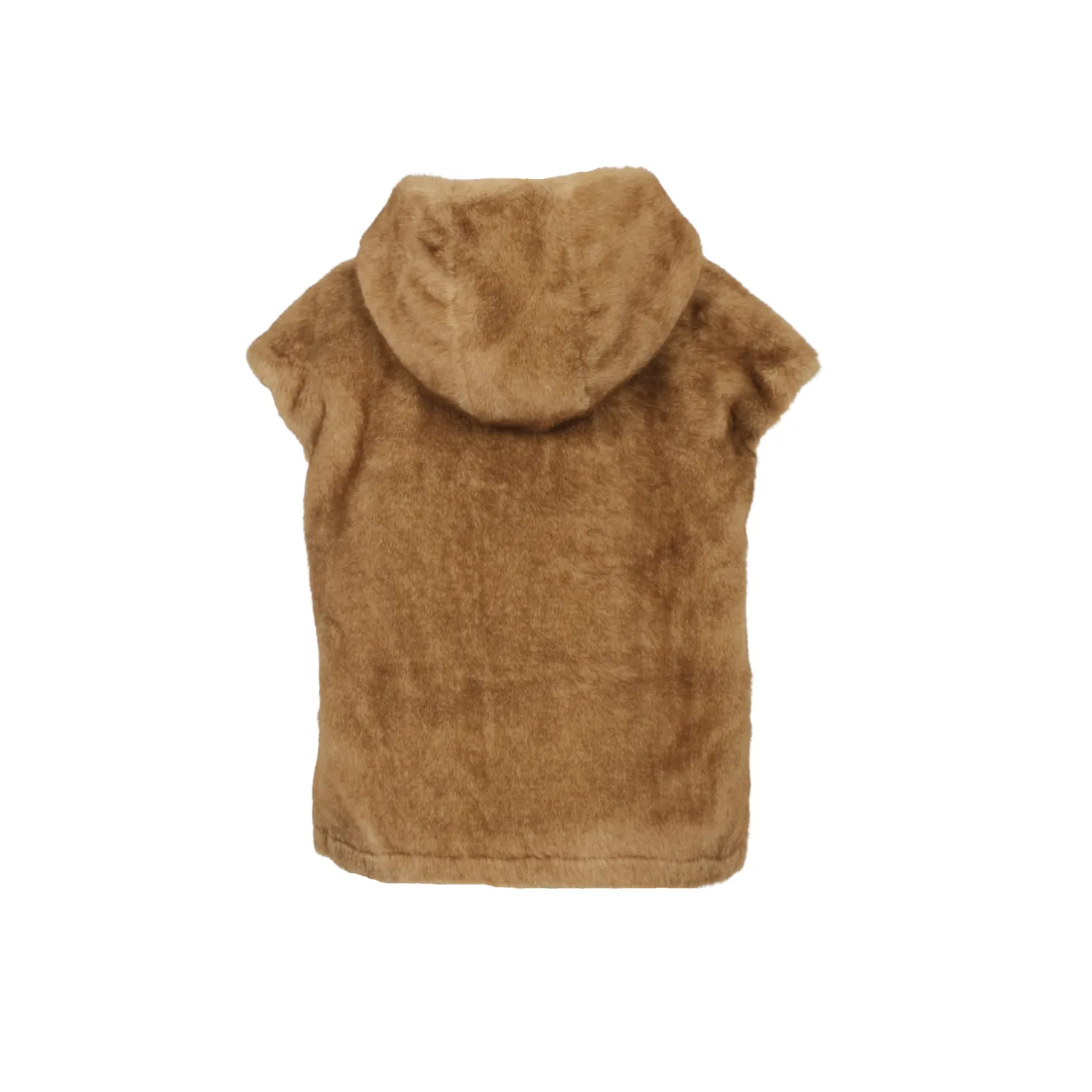Oakwood Vesuve 65296 gilet taupe fausse fourrure capuche