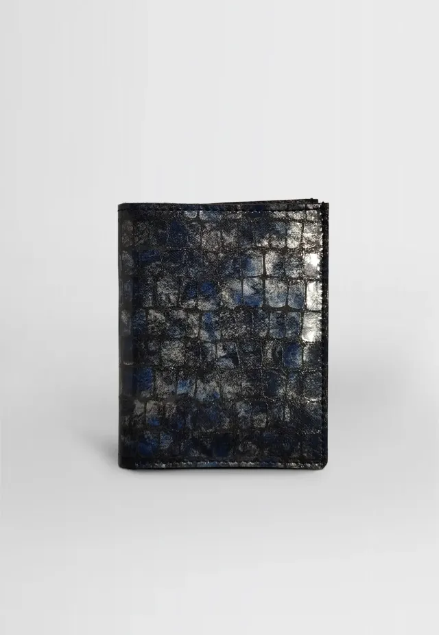 Pierre Talamon portefeuille cuir bleu