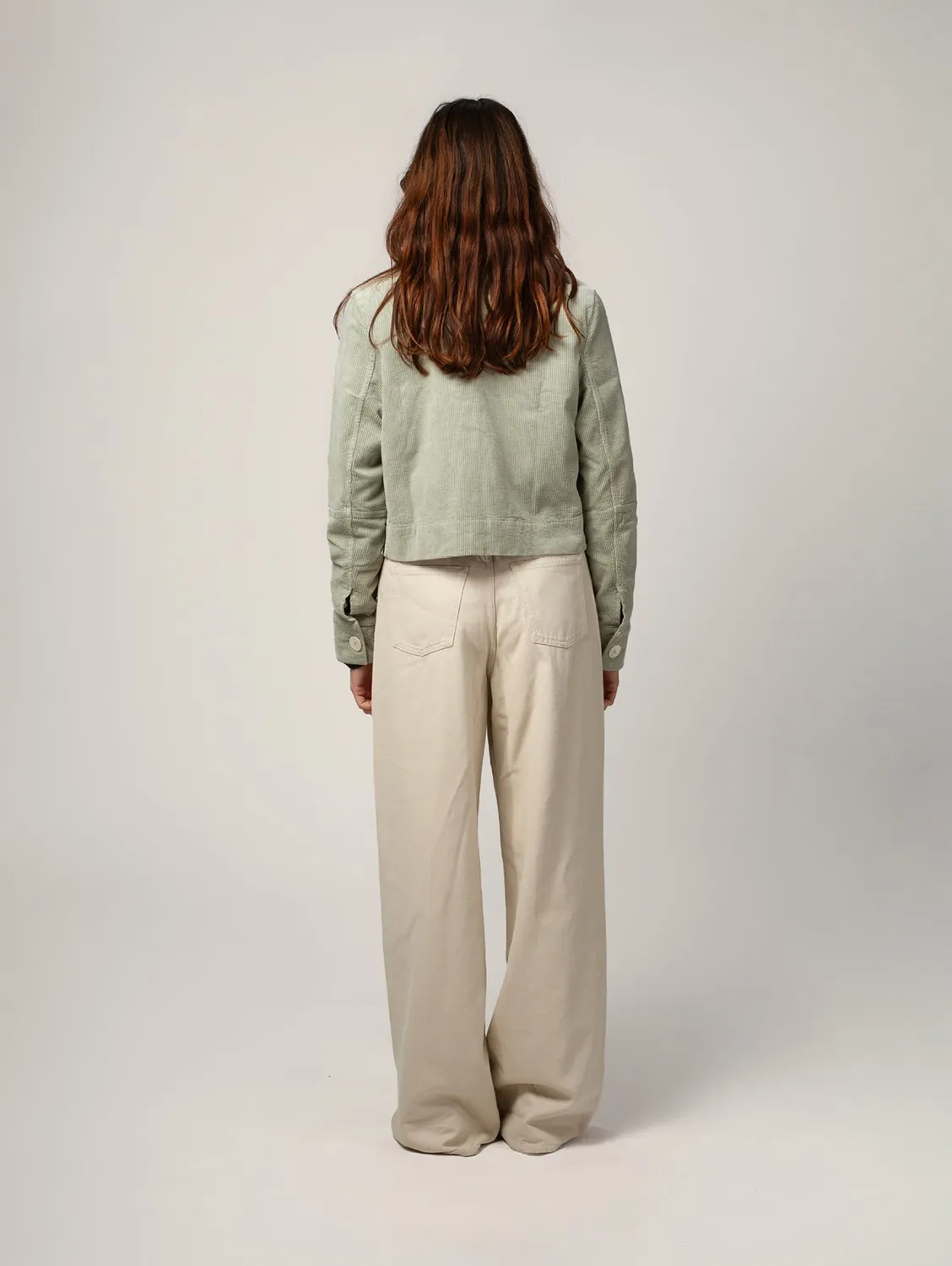 Cotelé Paris Daisy veste velours côtelé sauge