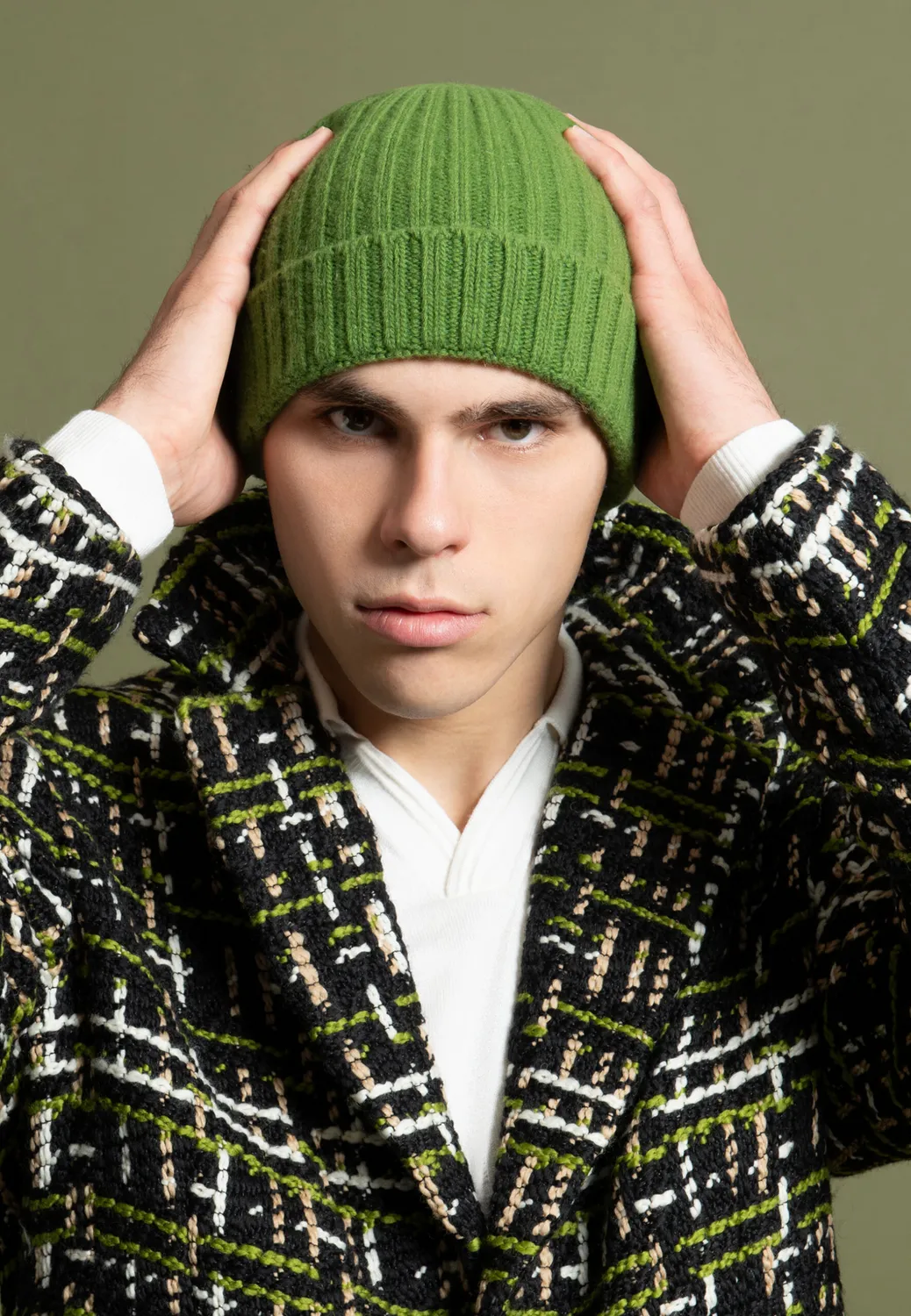 Pierre Talamon bonnet vert chaud