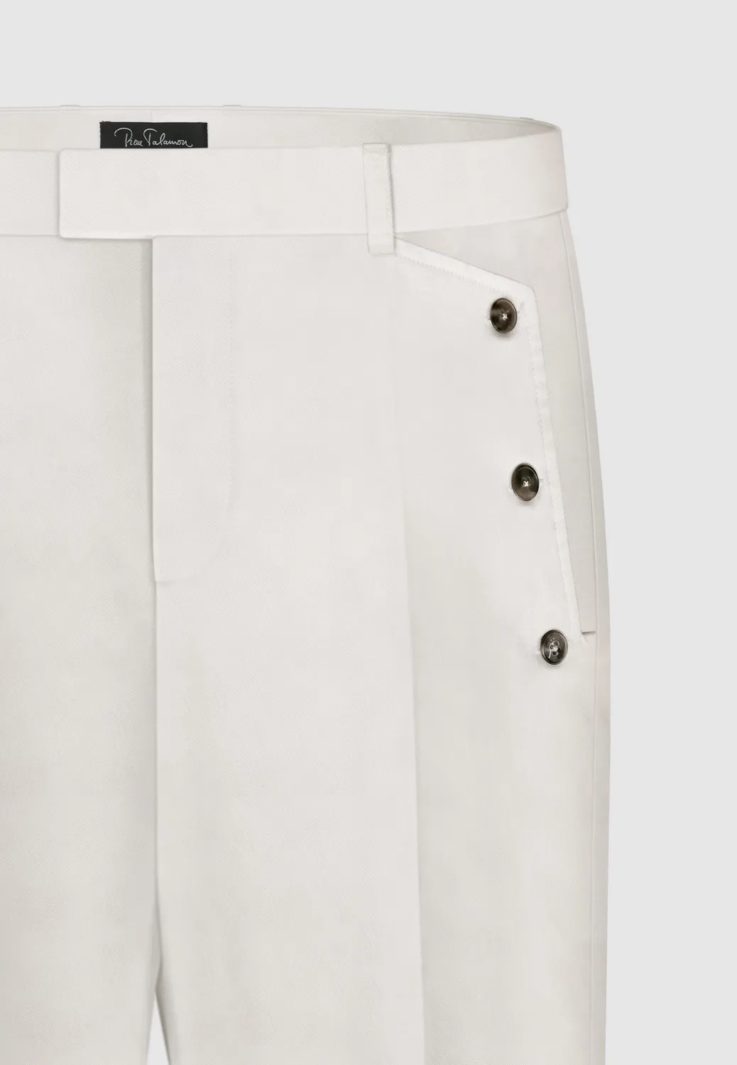 Pierre Talamon Xavier pantalon blanc coupe droite