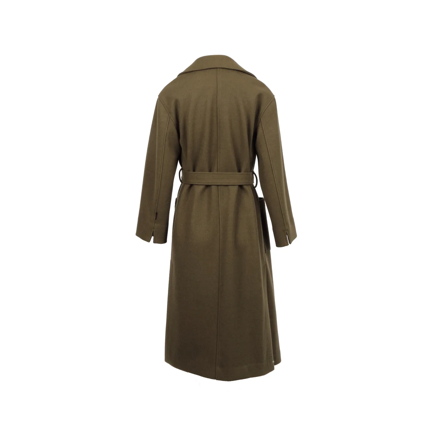Oakwood Reality manteau laine kaki foncé ceinture