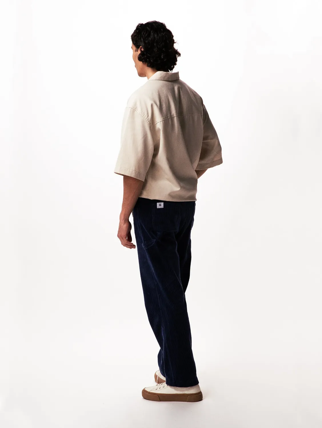 Cotelé Paris Charpentier pantalon cargo navy coton bio
