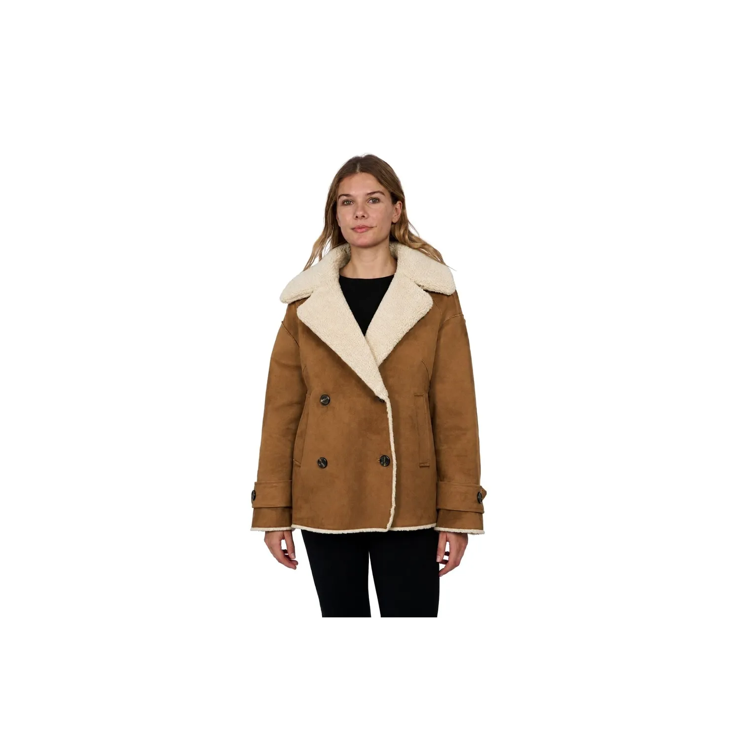 Oakwood Mundi 65254 veste fausse fourrure marron clair