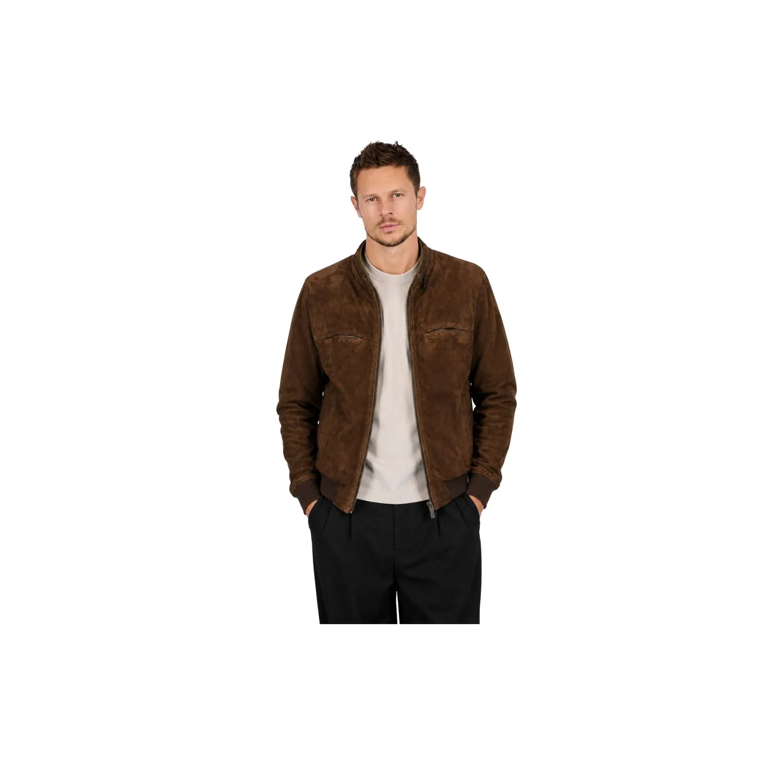 Oakwood Dylan 65208 blouson cuir réversible kaki-marron