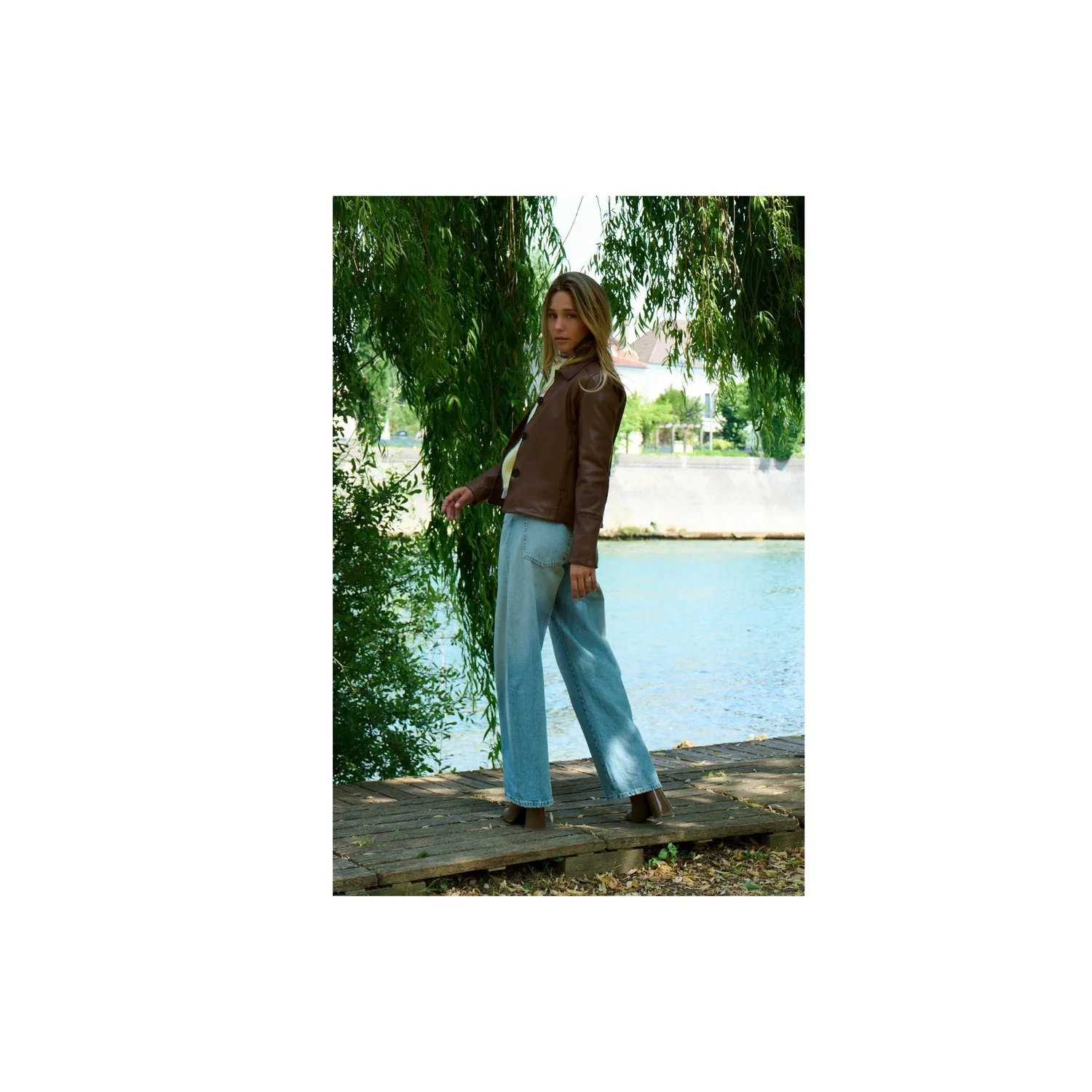 Oakwood Lexia 64966 veste cuir tan