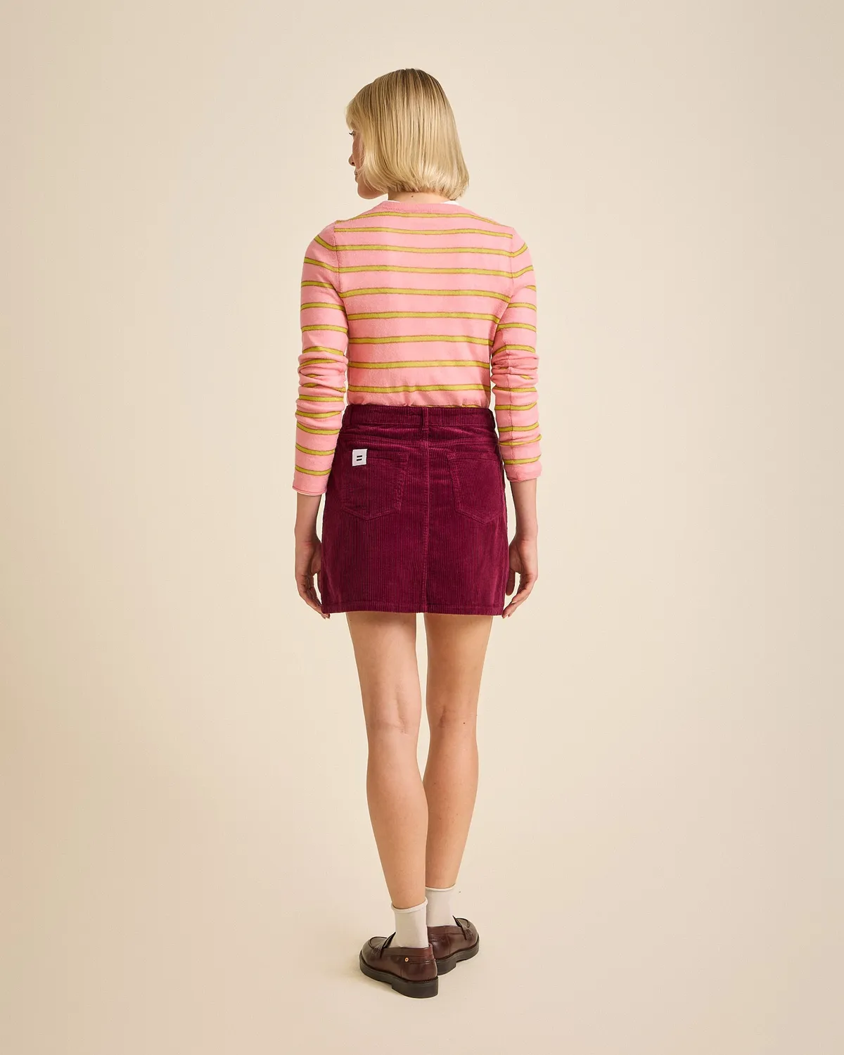 Cotélé Paris Tiny jupe velours prune