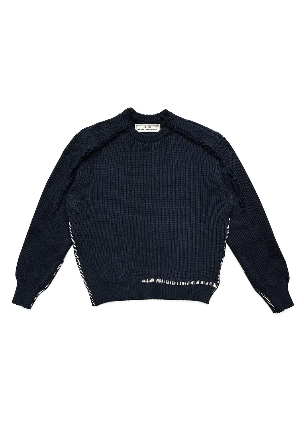 PAOLO LEDUC The Confession pull coton bleu marine S/M